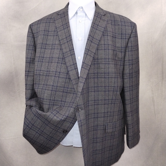 NEW Michael Kors Mens Blazer Sport Coat Two Button Jacket Wool Size 56L Casual - Picture 1 of 8